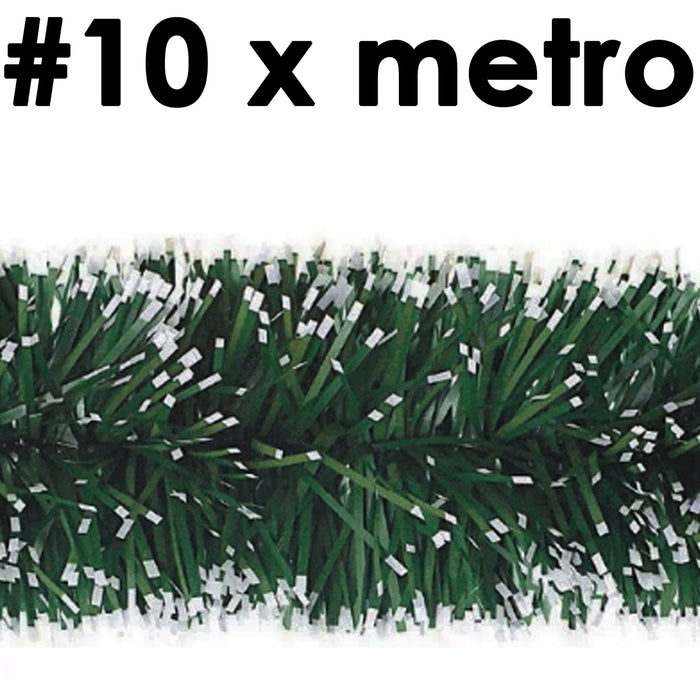 Escarcha Nevado/Verde por Metro #10