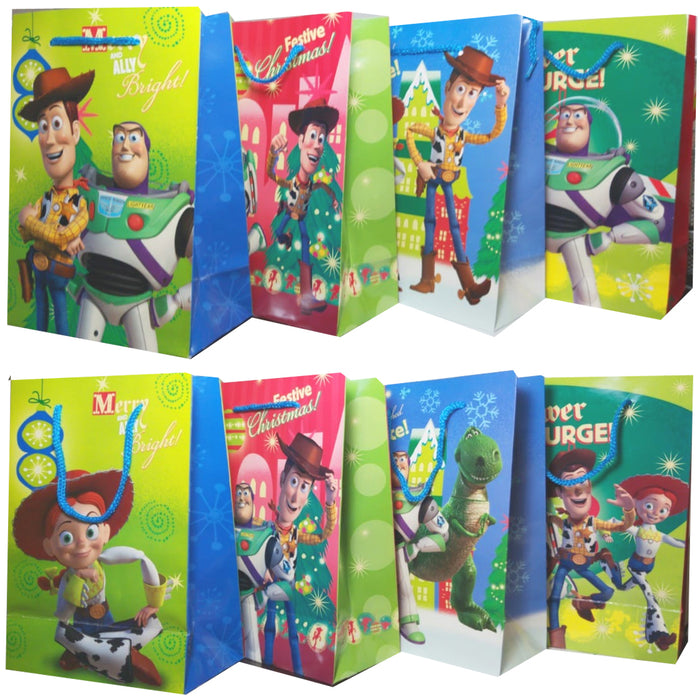 Bolsa de Regalo Mediana Con Licencia Dipak Navidad Disney Toy Story o Cars o Princesas 26 x 19 x 10 cm 1 pieza