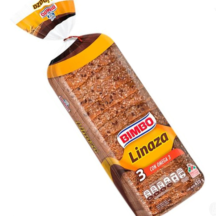 Pan Linaza Con Omega 3 Bimbo Grande 610 gr