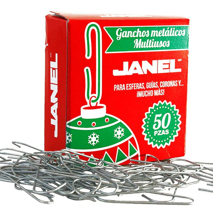 Ganchos Metálicos para Esferas 50 Piezas Janel