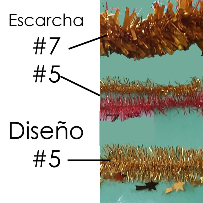 Escarcha O Guirnalda Cuadruple #10 Varios Colores por Metro