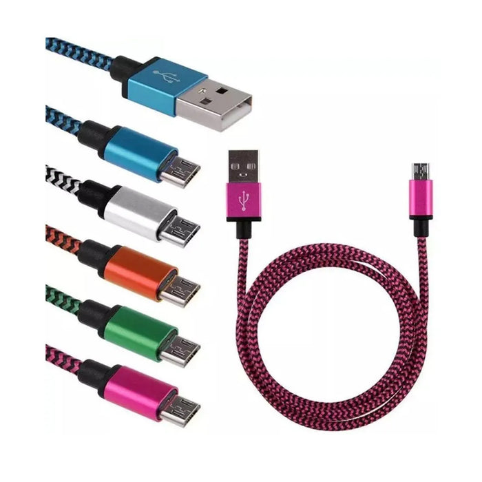 Cable Usb a Micro Usb Trenzado Reforzado 3 metros Cargador