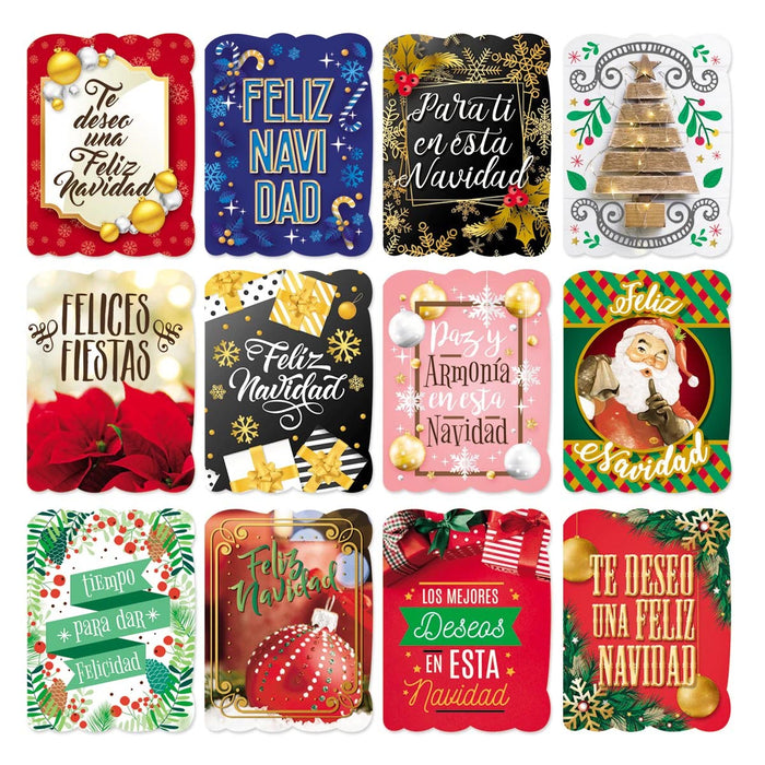 Tarjeta de Regalo Feliz Navidad Tipo Libro 8 x 5 cm Padi