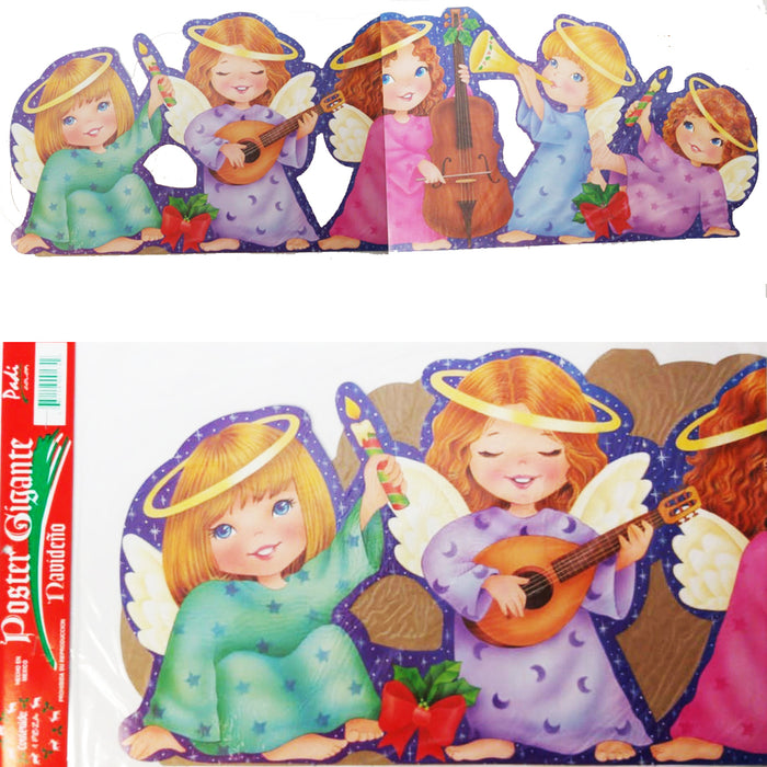 Decoracion Navideña Gigante Angelitos 92 cm Padi