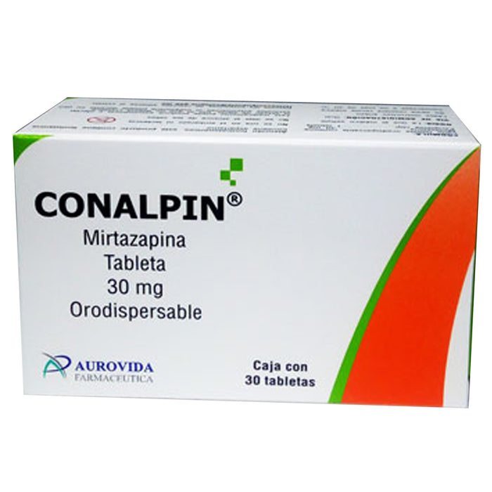 Conalpin Mirtazapina Tabletas 30 mg Orodispensable 30 Tabletas AUROVIDA
