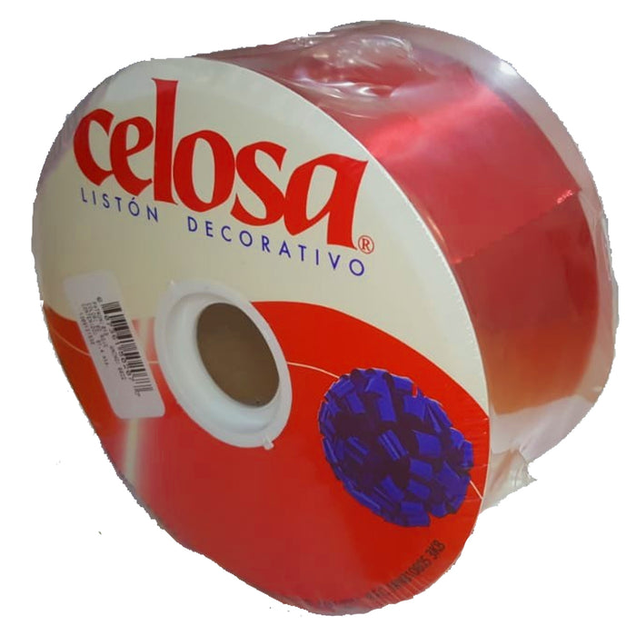 Listón Celosa 0022 Ancho 6 Cm. Rollo 91.4 metros Rojo