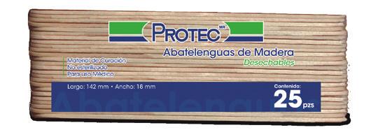 Abatelenguas de Madera 25 Pzas Protec