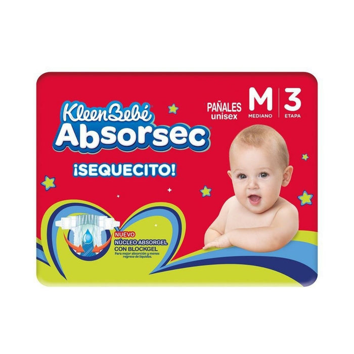 Pañal Kleen Bebe Mediana 3 Etapa 8 Pañales Unisex