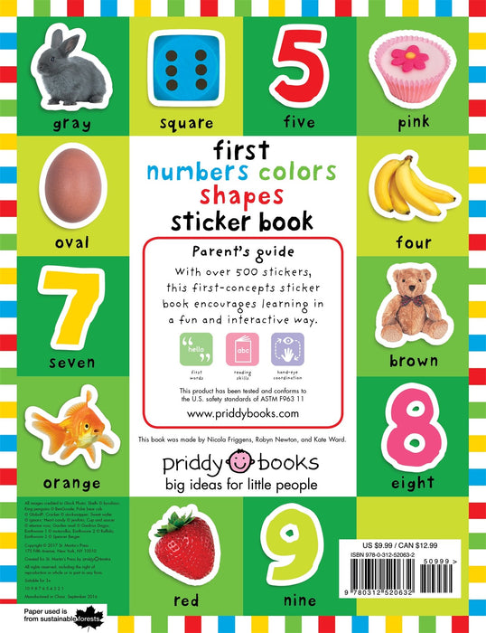 First Stickers: Numbers, Colors & Shapes