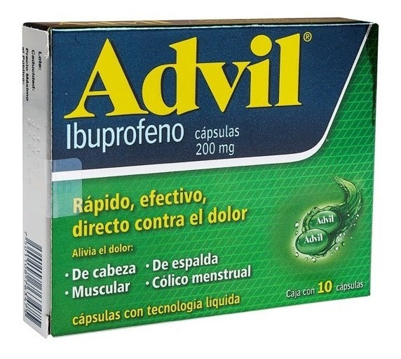 Advil Analgésico 200 mg FAST GEL oral 10 capsulas Pfizer