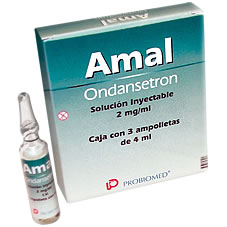 Ondansetron  Amal 2 mg/ml Solucion Inyectable Caja c/3 Ampolletas de 4 ml PROBIOMED