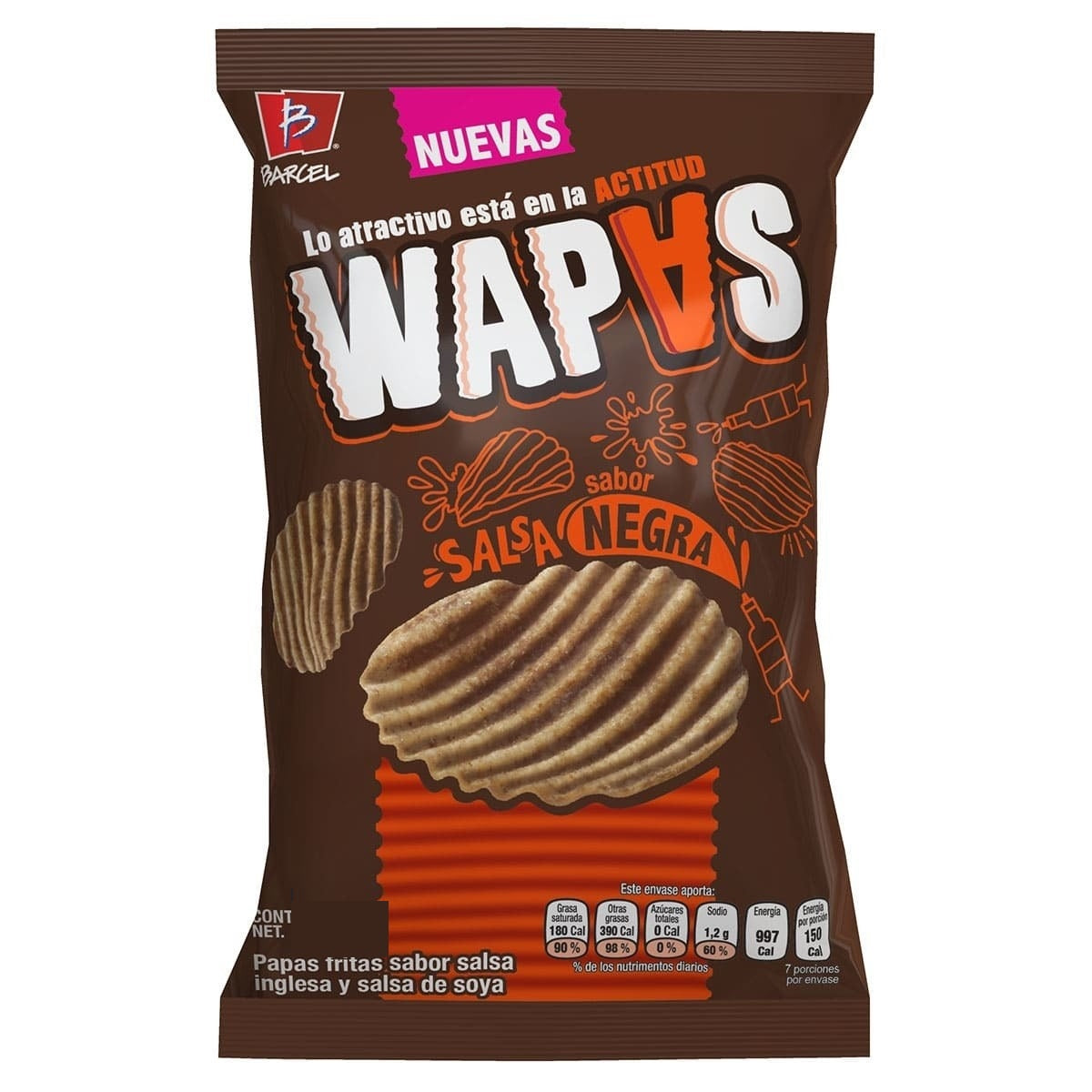 Wapas Queso Salsa Negra 50 g Barcel— Farmacia Santa Fe