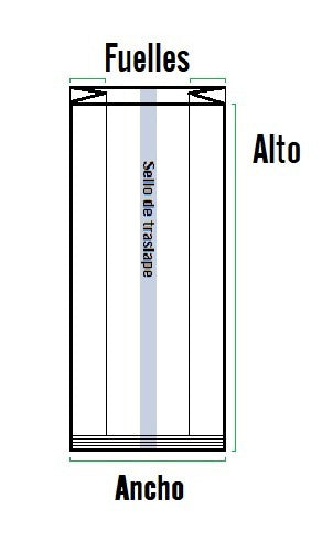 Bolsa Celofan Gigante con Fuelle 37 x 90 x 13 cm Navidad Varios Diseños 1 pieza