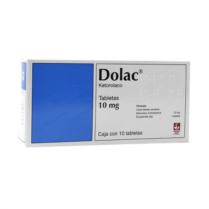 Dolac Ketorolaco 10 mg Caja con 10 Tabletas