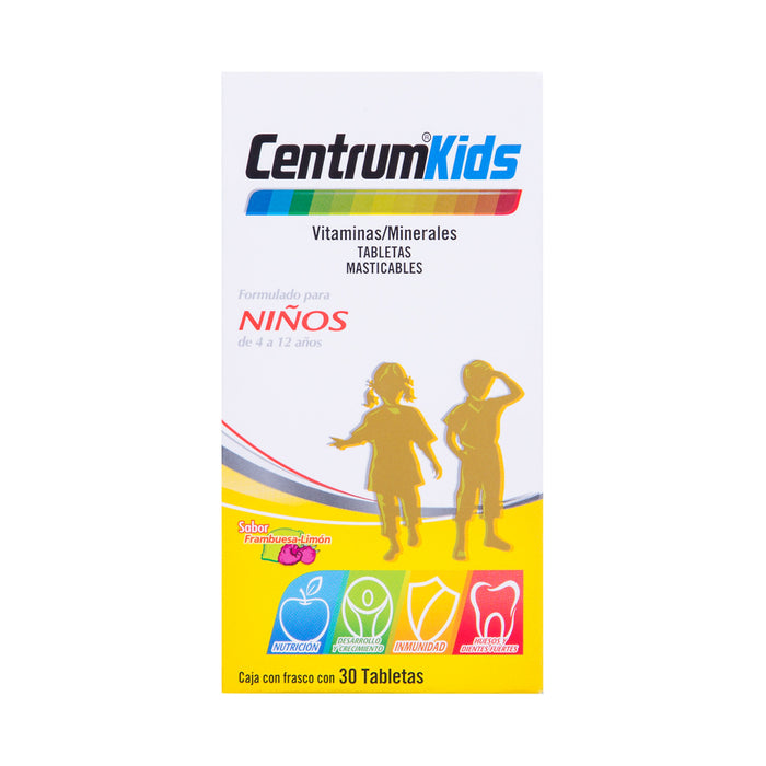 Centrum Multivitamínico Kitds Niños 30 tabletas Pfizer