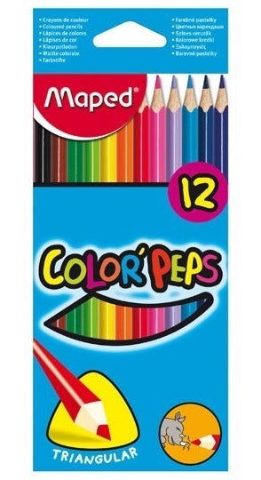 Colores Triangulares Largos Con 12 Piezas Maped