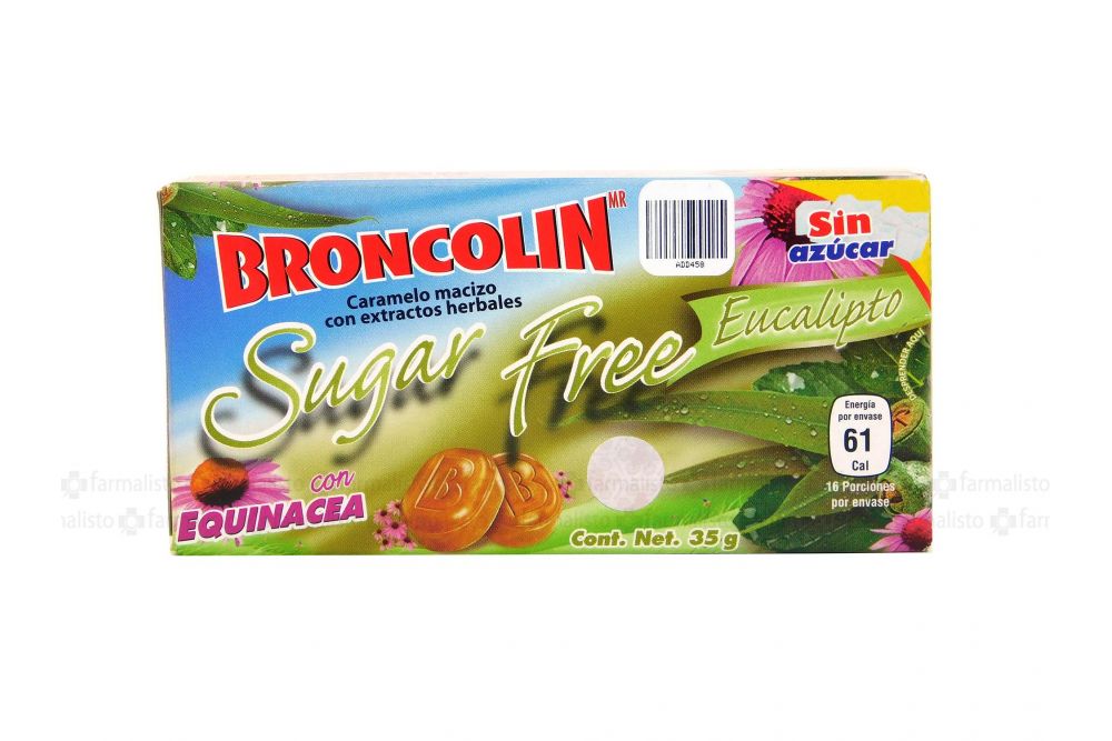 Broncolin Sugar Free sabor Eucalipto 35 gr