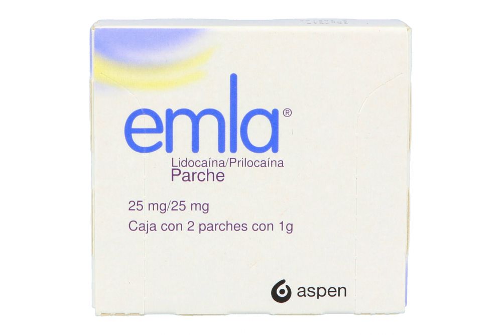 Emla Parche Lidocaína Prilocaina caja 12 Parches con 1 g Aspen