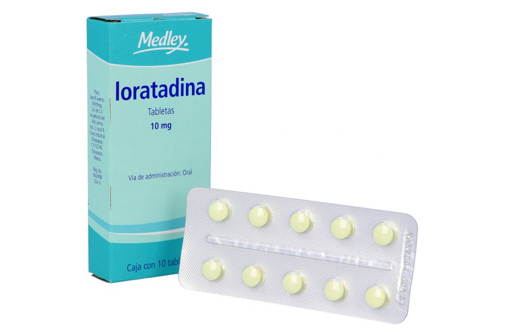 Loratadina 10 Mg Frasco con10 Tabletas Medley