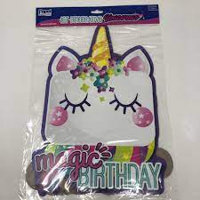 Kit Decorativo Unicornio Padi 6 piezas