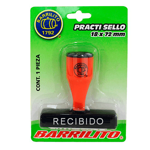 Sello Recibido 18 x 72 mm Barrilito