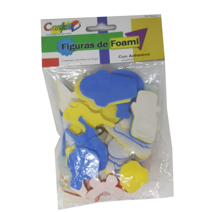 Figuras de Foami Foamy con Adhesivo Verano 20 g Confetti