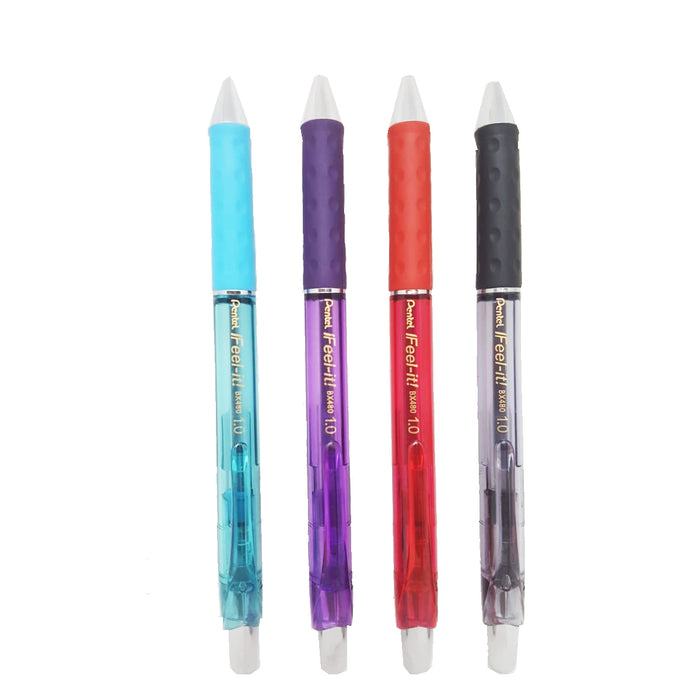 Pluma Azul Cielo Pentel Feel it Punta 1.0 BX480 Retractil