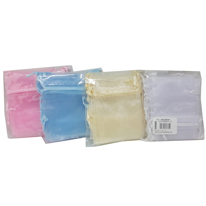 Bolsa De Organza No 1 Hueso 12 Piezas