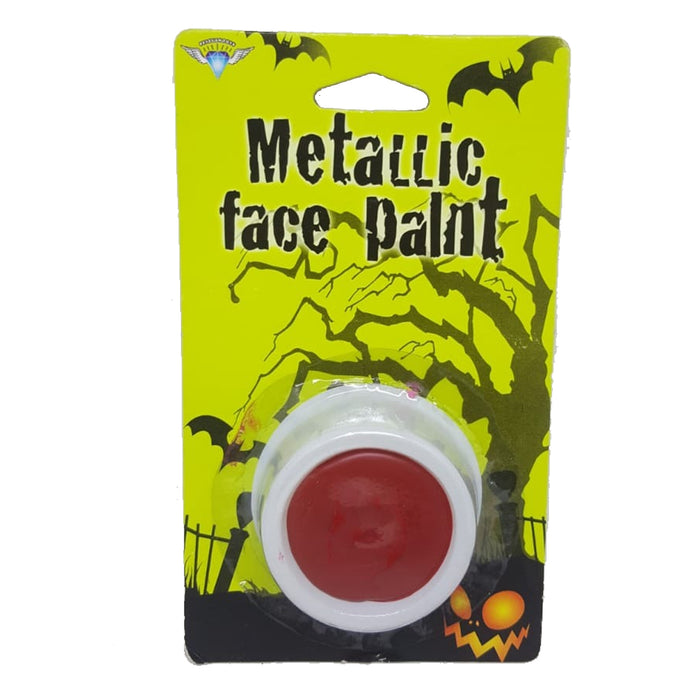Pintura Maquillaje Metallic Face Palnt Rojo Halloween