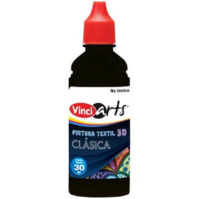 Pintura Textil Clasico Negro Vinci 30 ml
