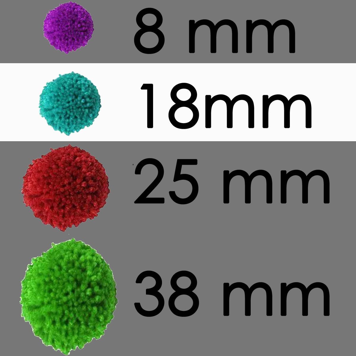 Pon Pon 2000 Pompon Colorati Mini Per Fai Da Te - Diametro 10 Mm, Per Decorazioni, Ghirlande, Accessori Set Pompon Per Progetti Creativi