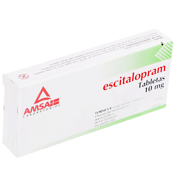 Escitalopram 10 mg  Caja con 28 Tabletas Amsa