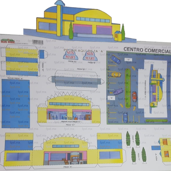 Juego para Armar Edificios para Maqueta Carta Varios Modelos Sun Rise