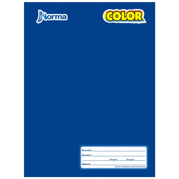 Cuaderno Cosido Profesional Raya 100 hojas Norma Color