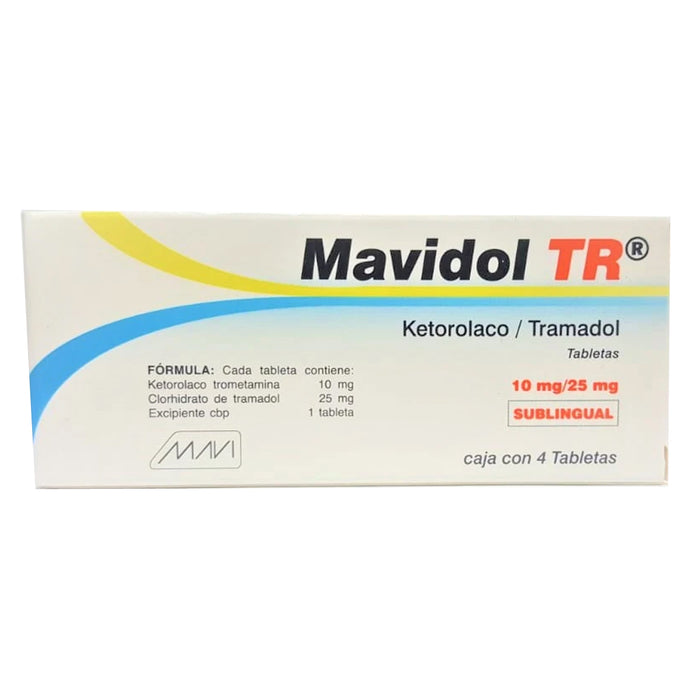 Ketorolaco Tramadol Sublingual 4 Tabletas Mavidol TR