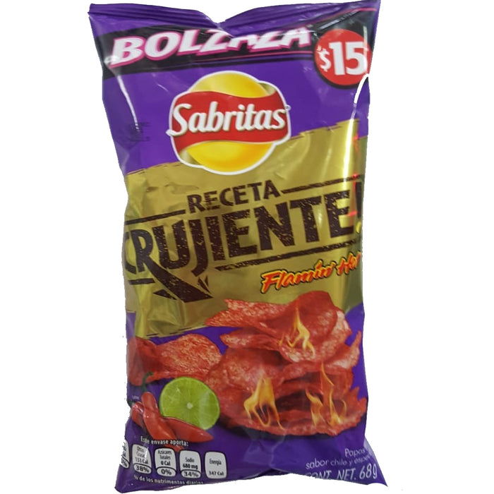 Sabritas Receta Crujiente Flamin Hot 70 g Bolzaza