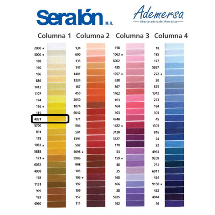 Hilo Para Coser 200 M 100 % Poliéster 3 Cabos Coats #4931 Gama Amarillo