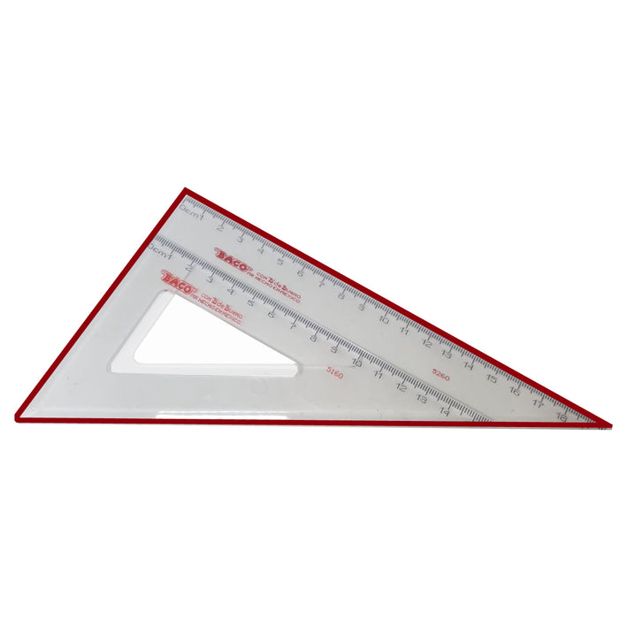 Escuadra 60° o Cartabon Cateto 20 cm Baco #5260