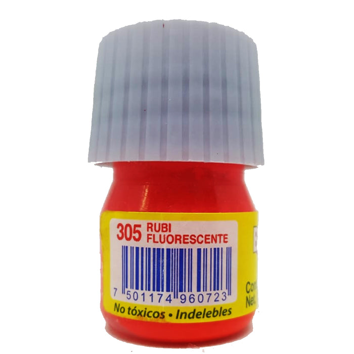 Pintura Acrilica Bacrilic Baco 15ml Rubi Fluorescente #305
