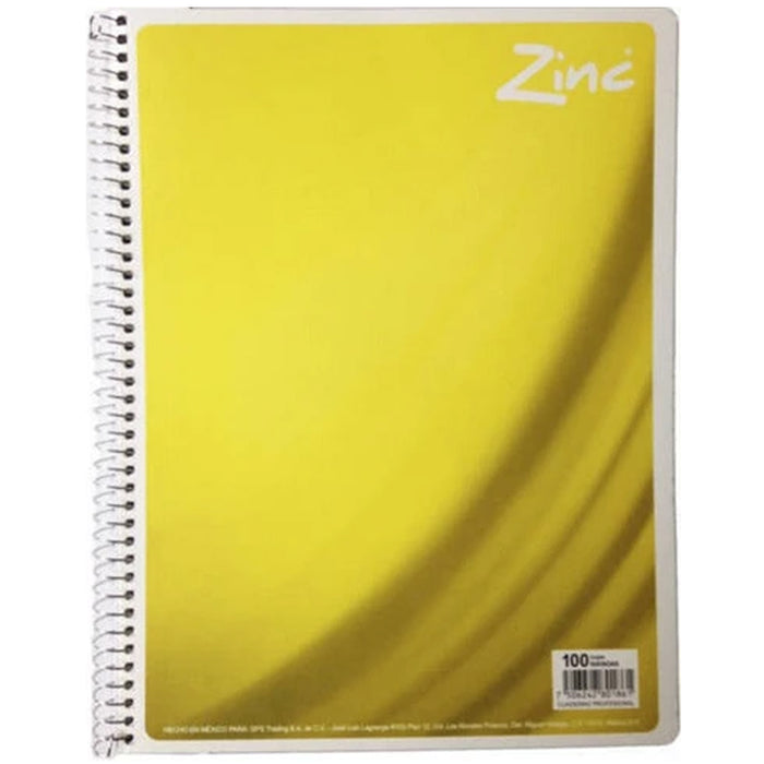 Cuaderno Profesional Espiral Cuadricula 7 mm 100 hojas Zinc Scribe