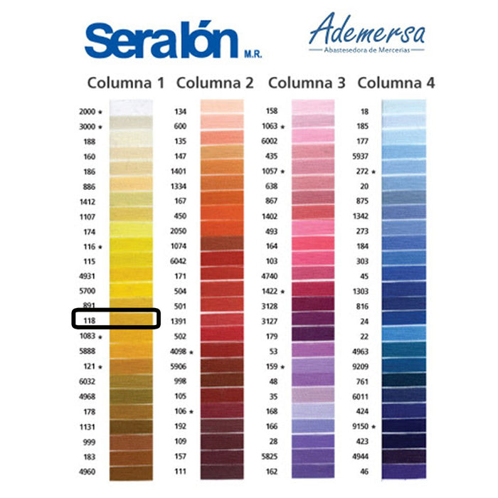 Hilo Para Coser 200 M 100 % Poliéster 3 Cabos Coats #118 Gama Amarillo