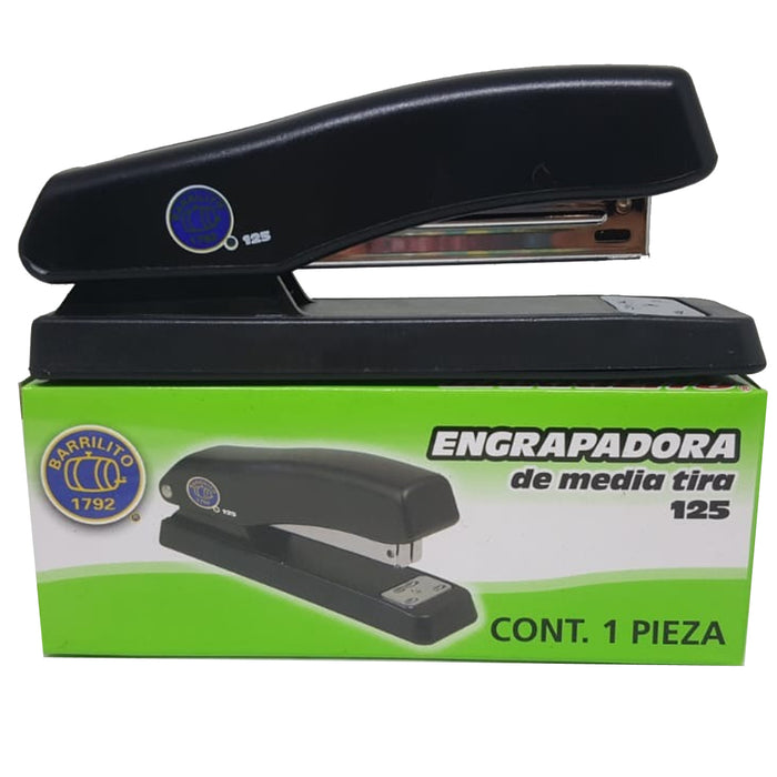 Grapadora Engrapadora Mediana Tira 125 Estandar 26/6  Barrilito para 20 hojas