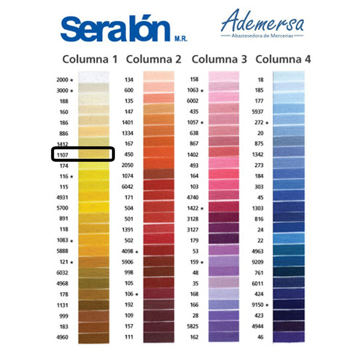 Hilo Para Coser 200 M 100 % Poliéster 3 Cabos Coats #1107 Gama Amarillo
