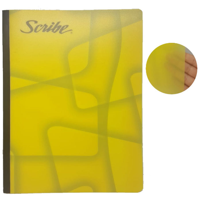 Cuaderno Profesional Cosido Raya Plastico Semi Transparente 100 hojas Scribe
