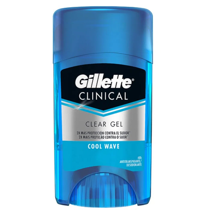 Desodorante Clear Gel Cool Wave Gillette 45 g 48 h de Protección Sin Manchas