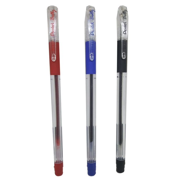 Pluma Pentel Bolly Grip Punta Fina Rojo
