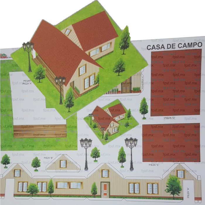 Juego para Armar Edificios para Maqueta Carta Varios Modelos Sun Rise