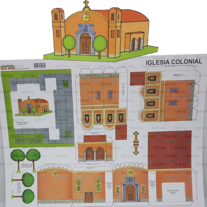 Juego para Armar Edificios para Maqueta Carta Varios Modelos Sun Rise