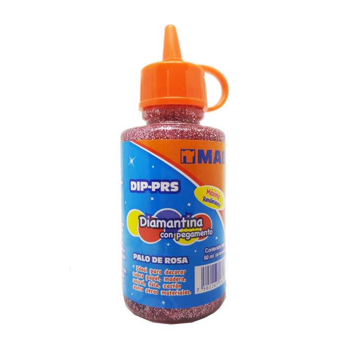 Diamantina con Pegamento Mae 60 ml Palo de Rosa