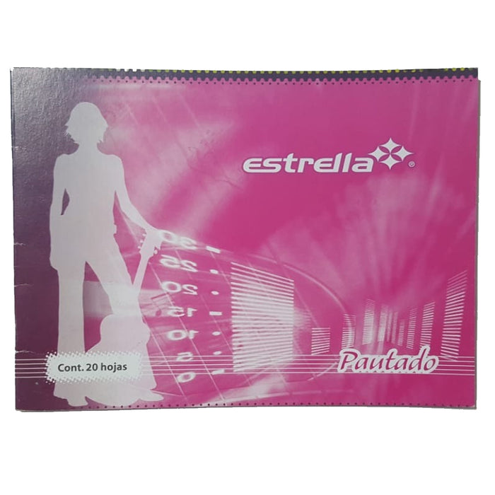 Cuaderno Italiano Grapado Pautado 20 hojas Estrella
